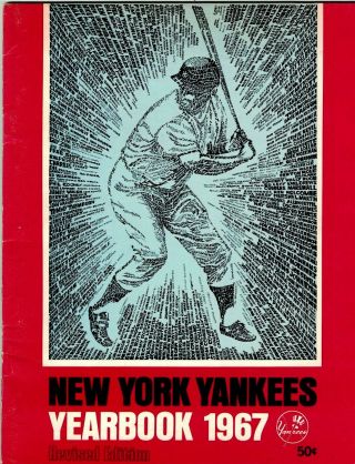 1967 York Yankees Yearbook W/mickey Mantle On Cover Ex