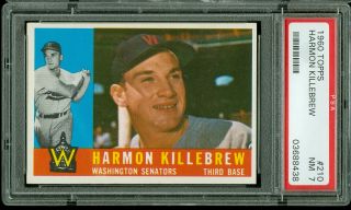 1960 Topps Baseball 210 Harmon Killebrew Psa 7 Hof