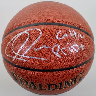 Celtics Paul Pierce " Celtic Pride " Authentic Signed Basketball Bas Witnessed