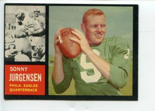 1962 Topps Football Card 115 Sonny Jurgenson Exmt,