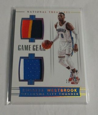 R16,  986 - Russell Westbrook - 2017/18 National Treasures - Dual Patch - 20/25 -