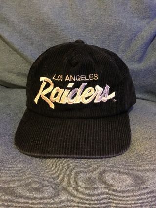 Vintage Los Angeles Raiders The Cord Sports Specialties Hat Snapback Script Cap