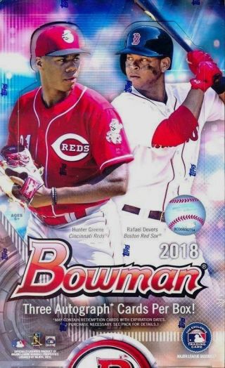 2018 Bowman Baseball Hobby Jumbo Hta Box Factory 3 Auto 