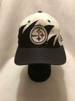 Vintage Pittsburgh Steelers Logo Athletic Sharktooth Snapback Hat Cap