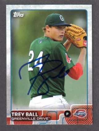 2015 Topps Pro Debut 78 Trey Ball Boston Red Sox Signed Autograph Auto
