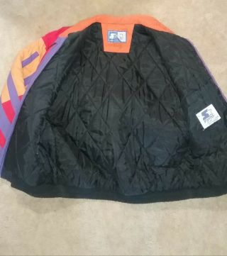 Vintage 90s Phoenix Suns Starter Jacket,  Puffer All Over Print Logo Large,
