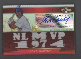 2011 Topps Triple Threads Steve Garvey Multi Jersey Auto 1/18 Dodgers