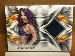 F768 Sasha Banks 09/99 Relic Card 2019 Topps Undisputed Wrestling S/h