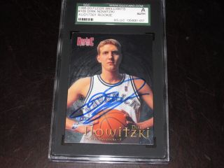 Dirk Nowitzki Autograph 1998 Fleer Brilliants Rookie Card - Sgc Slab - Encapsulated