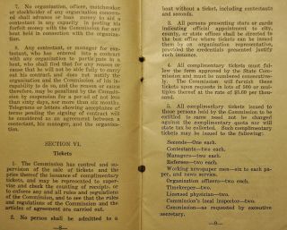 1928 Mississippi Athletic Commission Boxing Sparring Wrestling Rules Regulations 3