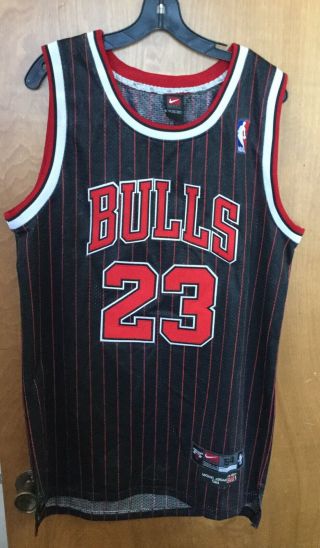 Michael Jordan 1984 Chicago Bulls Nike Black Jersey Flight 8403 Xxl 54 Mens
