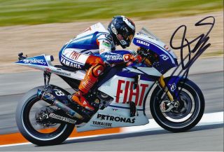 Jorge Lorenzo Motogp Autograph,  In - Person Signed 8x12 Inches Yamaha Photo