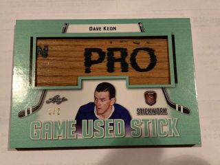 2017 - 18 Leaf Ultimate Stickwork Dave Keon Game Stick 1/2