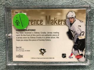 2005 - 06 Ultra SIDNEY CROSBY Difference Makers Jersey Penguins 2