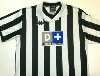 Juventus Fc Football Club Kappa Gara Jersey Shirt Black White Stripes Mens Xl