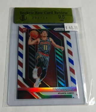 Trae Young - 2018/19 Panini Prizm - Rookie - 78 - Red White Blue - Bgs 9.  5 -