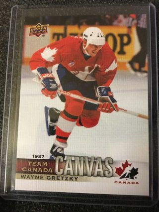 2017/18 Ud Canadian Tire Team Canada.  1987 Canvas Tcc - - 55 Wayne Gretzky