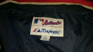 Vintage Cleveland Indians Majestic Chief Wahoo Zip Up Lined Coat Jacket Men ' s L 4