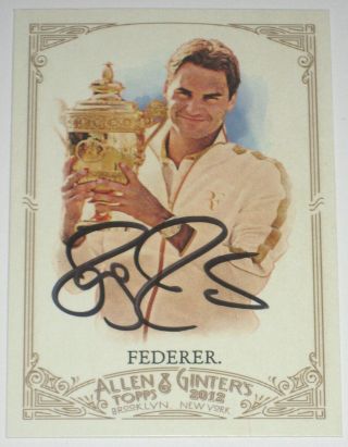 Roger Federer Signed 2012 Topps Allen & Ginter Card Autograph Auto
