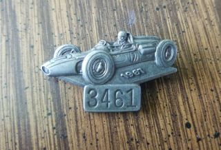Vintage 1967 Indianapolis Motor Speedway Indy 500 Pit Badge Pin