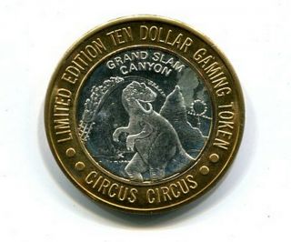 Circus Circus Limited Edition Ten $10 Dollar Gaming Token.  999 Silver 47373