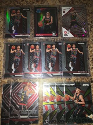 2018 - 19 Trae Young Prizm Silver Prizm Rc Hot Hawks With X4 Base And Revolution,