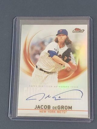 Jacob Degrom Mets Auto 2019 Finest Autograph Refractor Fa - Jd