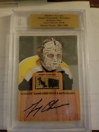 Gerry Cheevers Terry O ' reilly Boston Bruins Game Autograph Cards 3