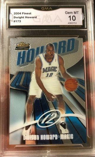 Dwight Howard Rookie Card Topps Finest Gem 10 2004 All Star Hall Of Fame