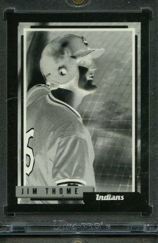 1992 Topps Baseball 4 Color Mask Negative.  Jim Thome Indians