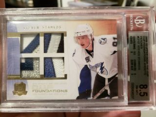 Steven Stamkos 1/10 2009/10 Ud Upper Deck The Cup Foundations Patch Beckett 8.  5