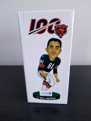 Bill George Bobblehead Chicago Bears 100 Year Giveaway 8/29/19 In Hand 3