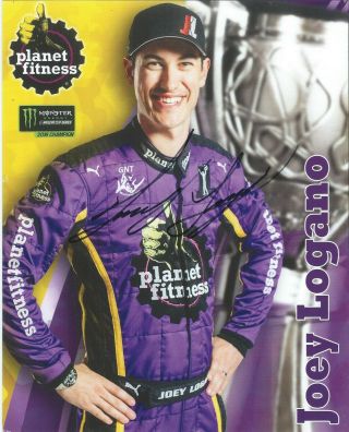 Signed 2019 Joey Logano 22 Nascar Monster Energy Cup " Planet Fitness " Postcard