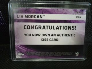 WWE Topps 2018 Liv Morgan NXT Kiss Card 79/99 2