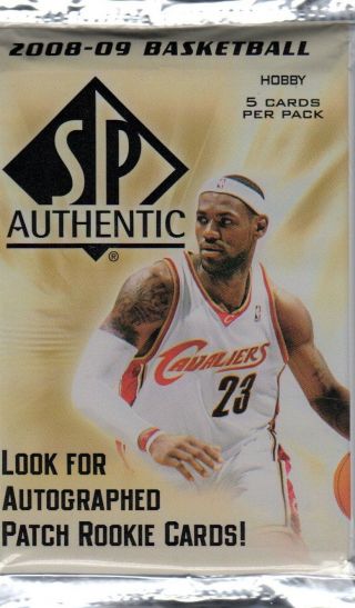 1 - 2008 - 09 Upper Deck Sp Authentic Nba " Rookie Patch Autograph " Hobby Hot Pack