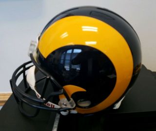 Marshall Faulk Signed St Louis Rams Full Size Throwback Helmet w/ HOF 20XI 7