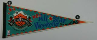 Vintage 1996 Nba All Star Game San Antonio Spurs 30x12 Pennant