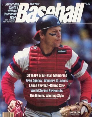 1984 Street & Smith Official Yearbook - - Carlton Fisk Front Cover