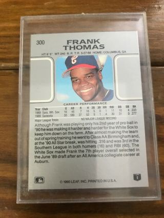 1990 leaf frank thomas Card 300 2