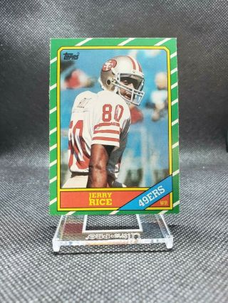 1986 Topps Jerry Rice Rookie 161 Rc San Francisco 49ers Hof