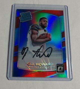 R12,  102 - O.  J.  Howard - 2017 Donruss Optic - Rated Rookie Autograph - Red - /50