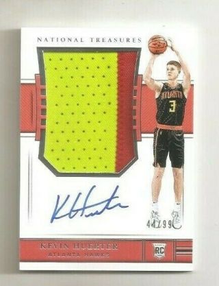 Kevin Huerter 2018 - 19 Panini National Treasures Rc Auto Patch 44/99 Rpa