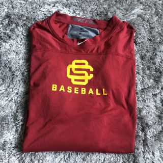 Nike Usc Trojans Baseball Shirt Adult Xl,  2xl Dri Fit Red 3 Men Short Sleeve