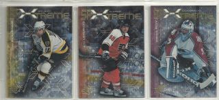 1999 - 2000 Spx Spxtreme 20 - Card Hockey Insert Set Roy Gretzky Bourque Fosberg