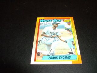 Frank Thomas 1990 Topps 1563/1990 Hand Signed Autograph No Not Sure If Real