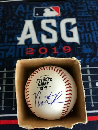 Nate Pearson Signed 2019 Futures Game Baseball Official Ball Blue Jays Autograph