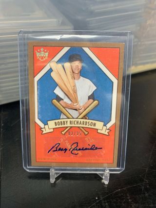 2019 Diamond Kings Baseball Bobby Richardson Autograph 2/25