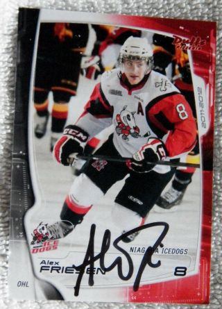 Vancouver Canucks Alex Friesen Signed 11/12 Niagara Ice Dogs Card Auto