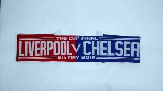 Liverpool Vs Chelsea 2012 Football Soccer Scarf Red Blue The Cup Final