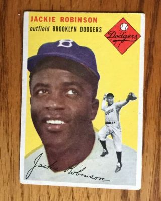 1954 Topps Jackie Robinson 10 - Brooklyn Dodgers
